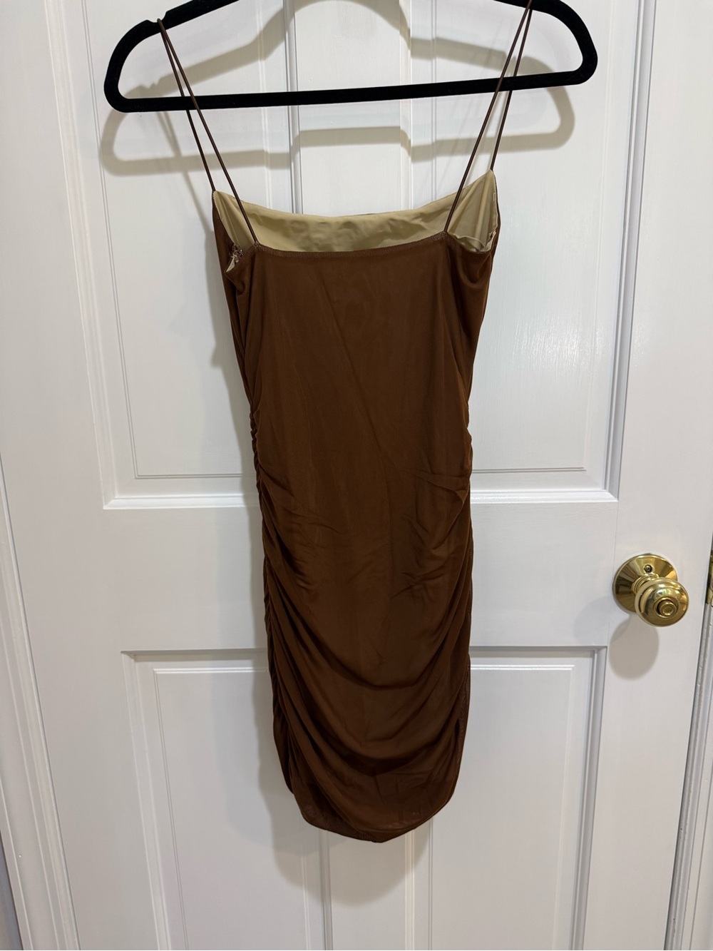 superdown Brown Ruched Slip Mini Dress - Picture 2 of 3